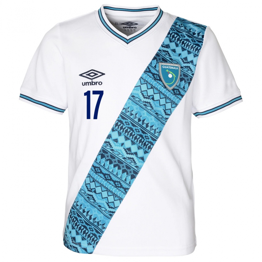 Kinder Guatemala Óscar Castellanos #17 Weiß Heimtrikot Trikot 24-26 T-Shirt Schweiz