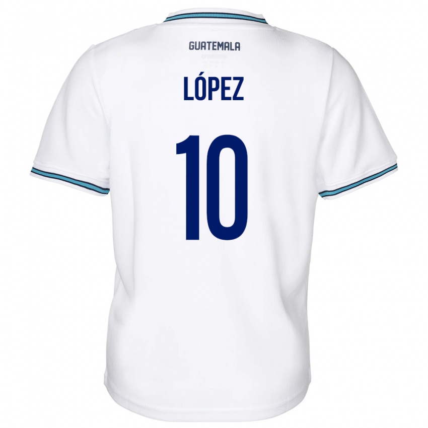 Kinder Guatemala Antonio López #10 Weiß Heimtrikot Trikot 24-26 T-Shirt Schweiz