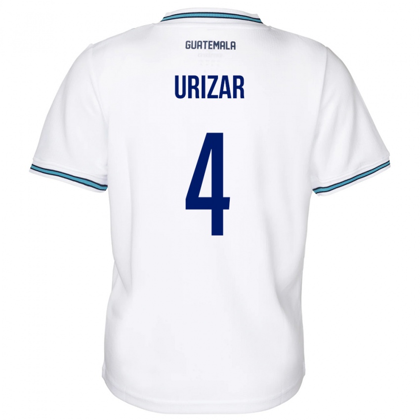 Kinder Guatemala Jeshua Urizar #4 Weiß Heimtrikot Trikot 24-26 T-Shirt Schweiz