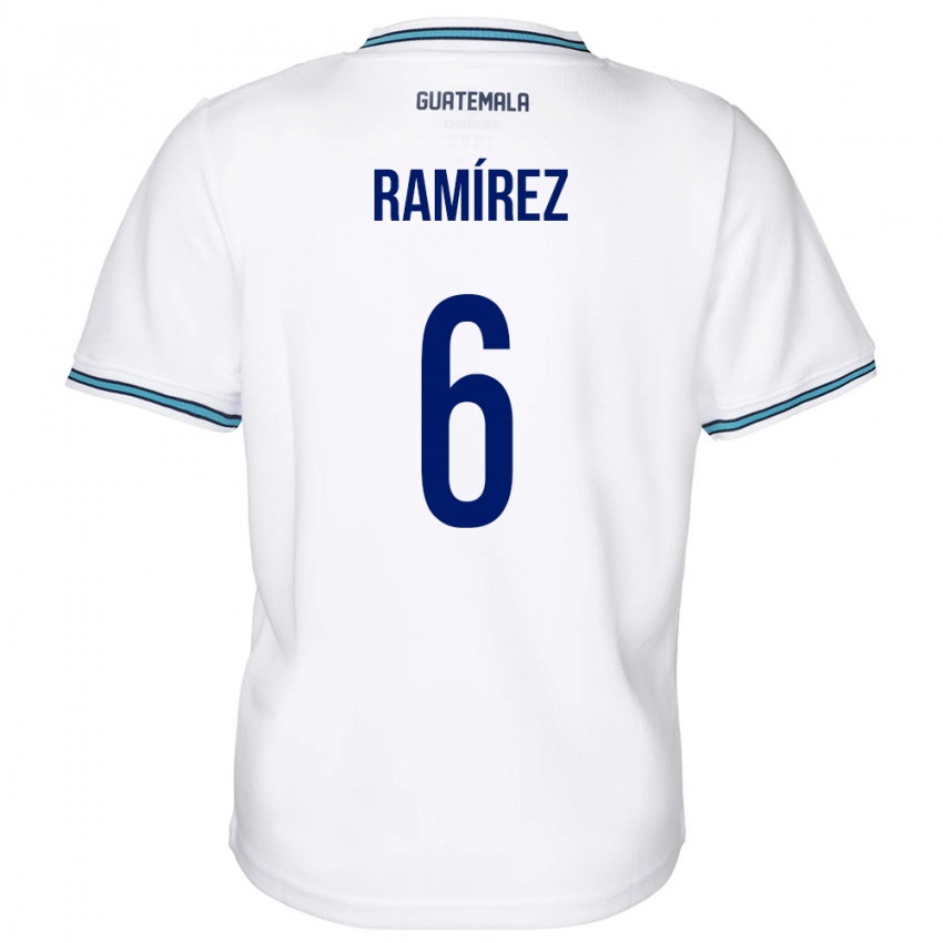 Kinder Guatemala Kevin Ramírez #6 Weiß Heimtrikot Trikot 24-26 T-Shirt Schweiz