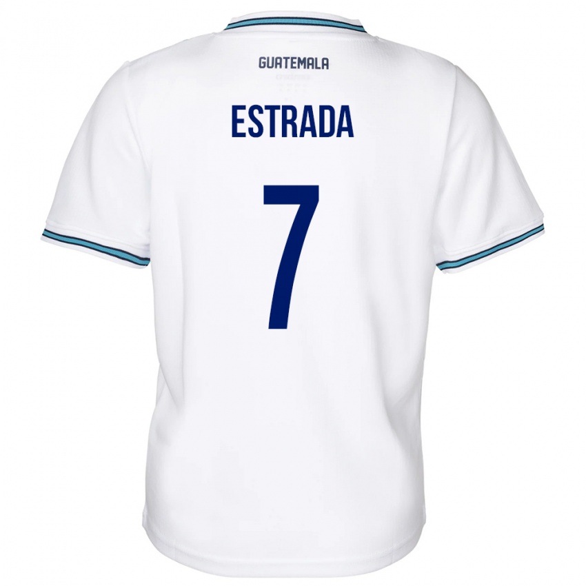 Kinder Guatemala Javier Estrada #7 Weiß Heimtrikot Trikot 24-26 T-Shirt Schweiz