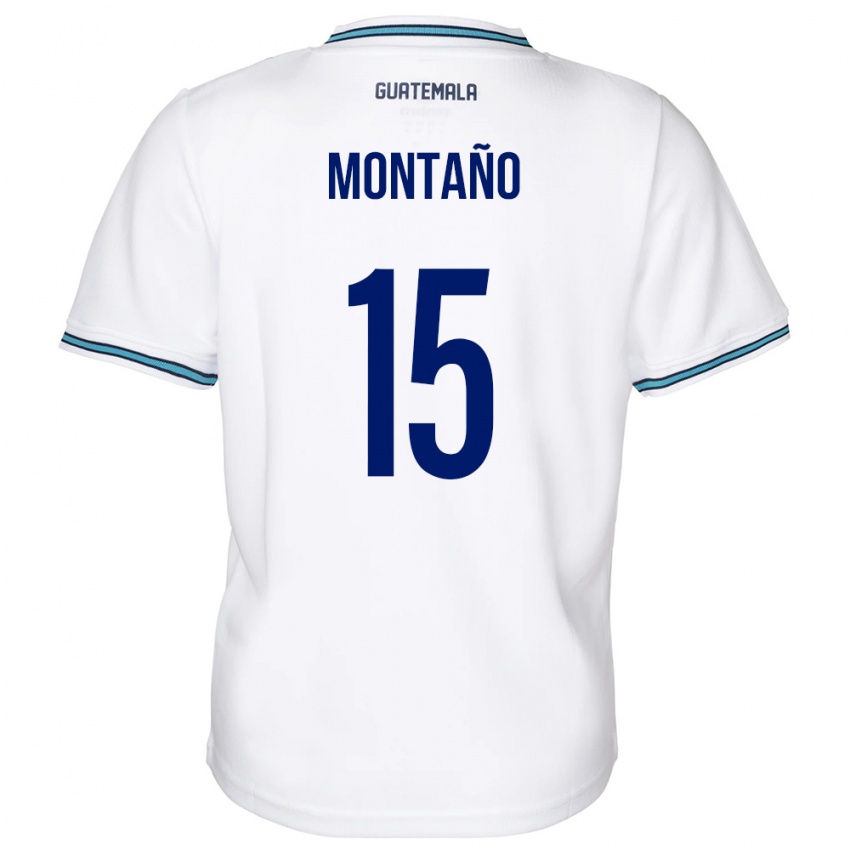 Kinder Guatemala Figo Montaño #15 Weiß Heimtrikot Trikot 24-26 T-Shirt Schweiz