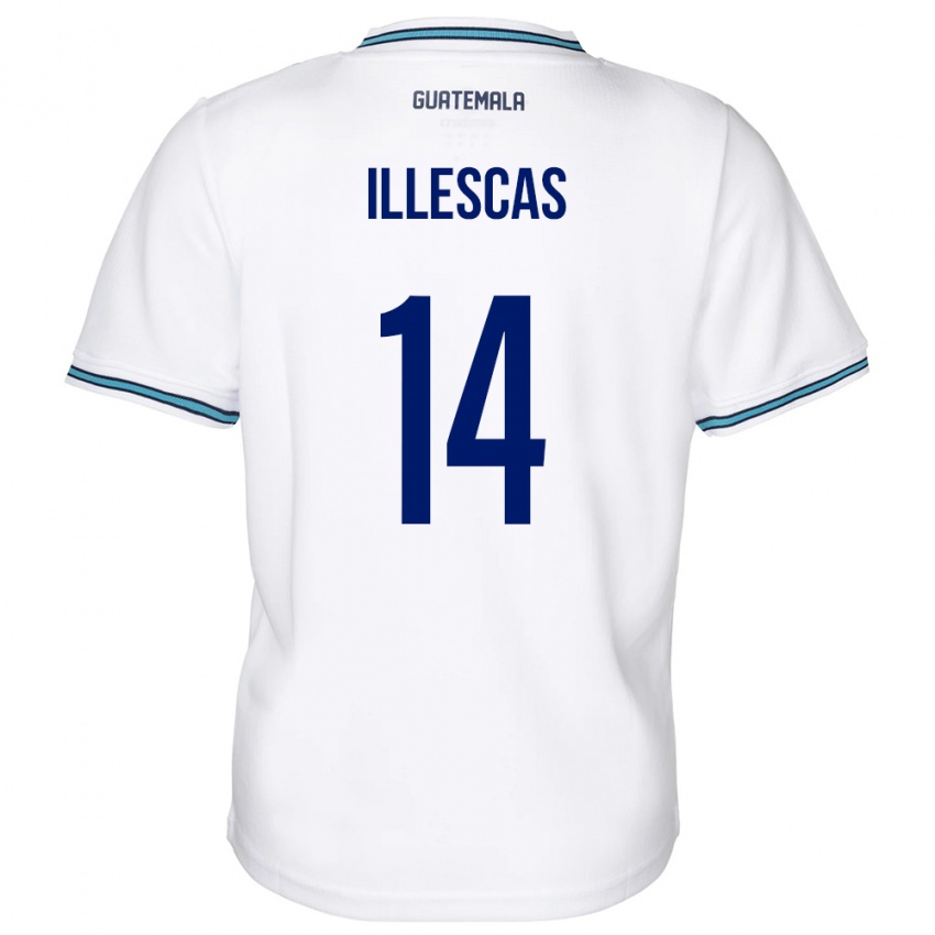 Kinder Guatemala Kevin Illescas #14 Weiß Heimtrikot Trikot 24-26 T-Shirt Schweiz