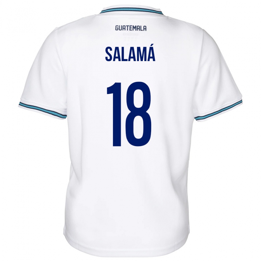Enfant Maillot Guatemala Anthony Salamá #18 Blanc Tenues Domicile 24-26 T-Shirt Suisse