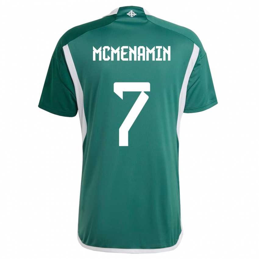 Kinder Nordirland Conor Mcmenamin #7 Grün Heimtrikot Trikot 24-26 T-Shirt Schweiz
