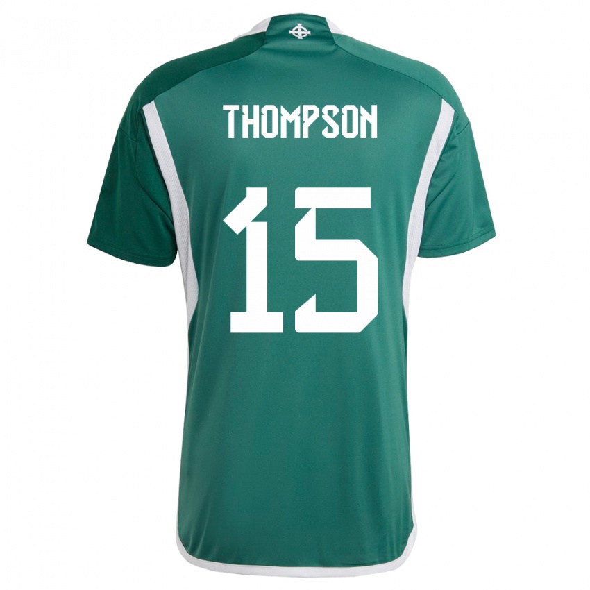 Kinder Nordirland Jordan Thompson #15 Grün Heimtrikot Trikot 24-26 T-Shirt Schweiz