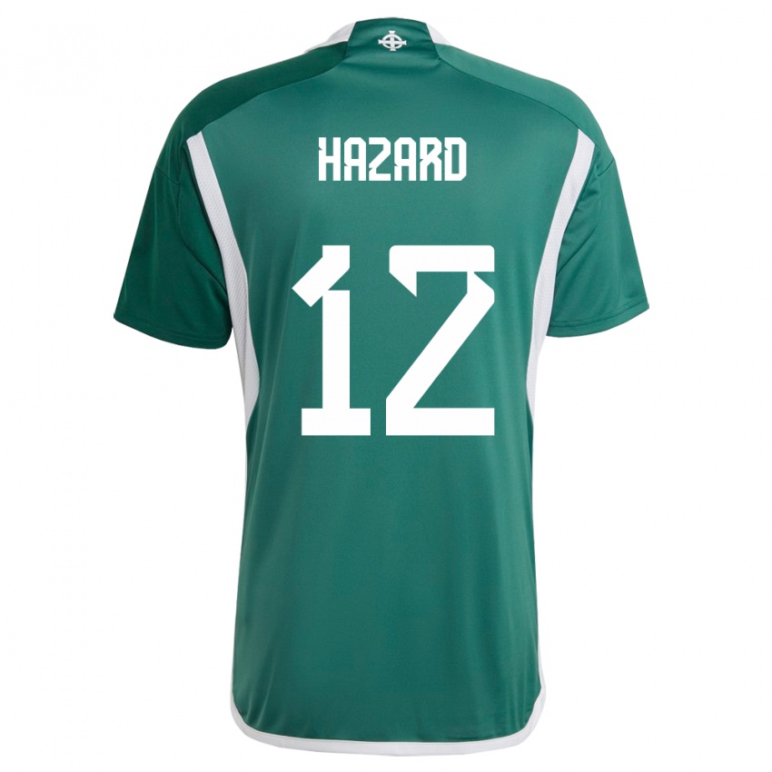 Kinder Nordirland Conor Hazard #12 Grün Heimtrikot Trikot 24-26 T-Shirt Schweiz