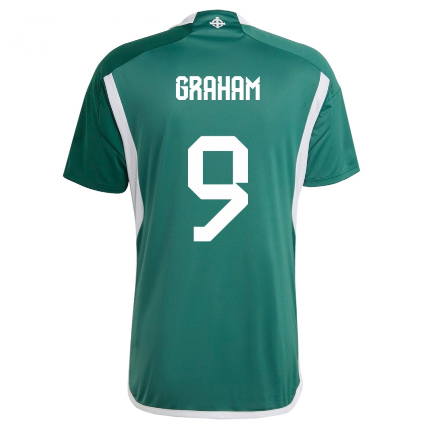 Kinder Nordirland Braiden Graham #9 Grün Heimtrikot Trikot 24-26 T-Shirt Schweiz