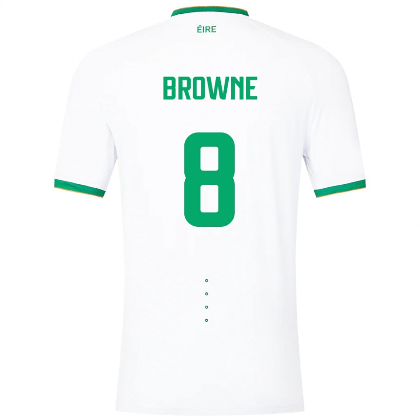 Kinder Irische Alan Browne #8 Weiß Auswärtstrikot Trikot 24-26 T-Shirt Schweiz