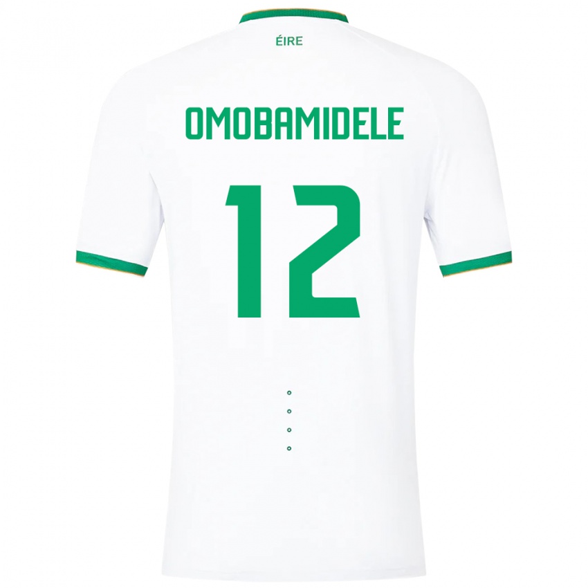 Kinder Irische Andrew Omobamidele #12 Weiß Auswärtstrikot Trikot 24-26 T-Shirt Schweiz