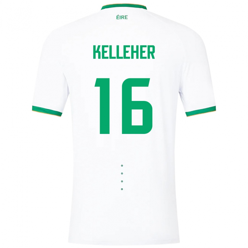 Kinder Irische Caoimhín Kelleher #16 Weiß Auswärtstrikot Trikot 24-26 T-Shirt Schweiz