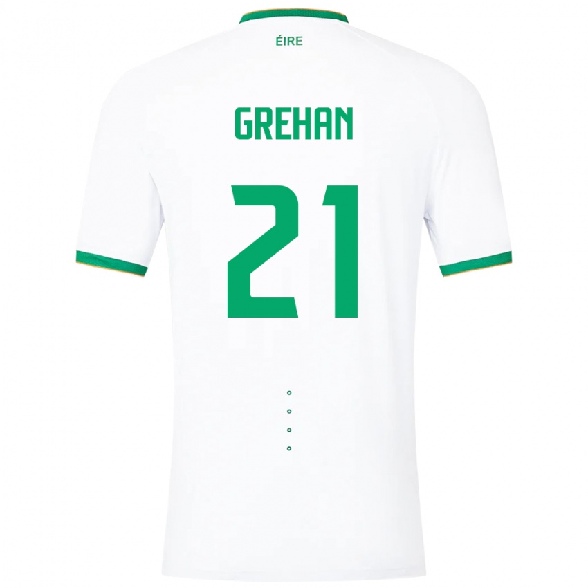 Kinder Irische Sean Grehan #21 Weiß Auswärtstrikot Trikot 24-26 T-Shirt Schweiz