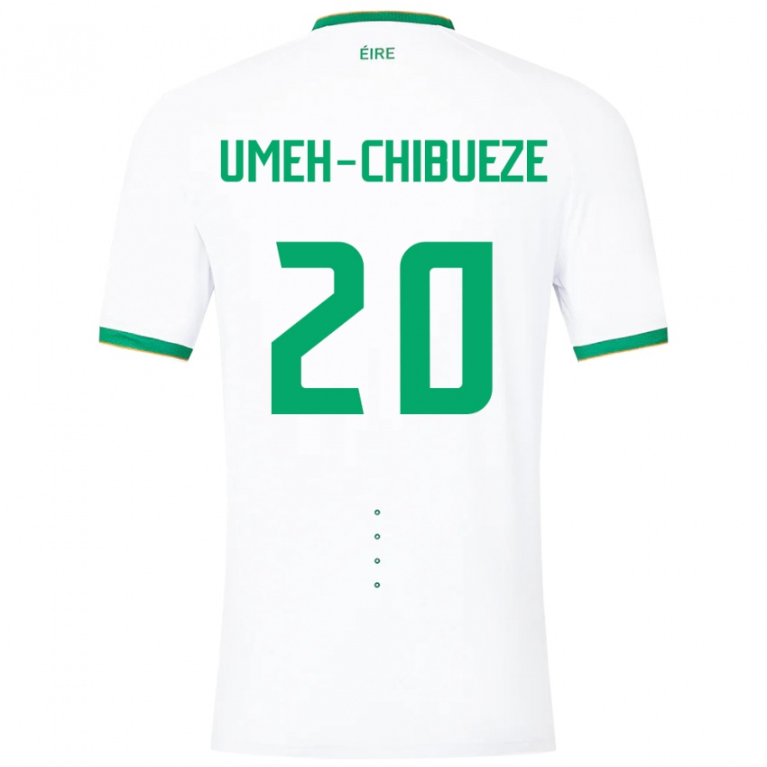 Kinder Irische Franco Umeh-Chibueze #20 Weiß Auswärtstrikot Trikot 24-26 T-Shirt Schweiz