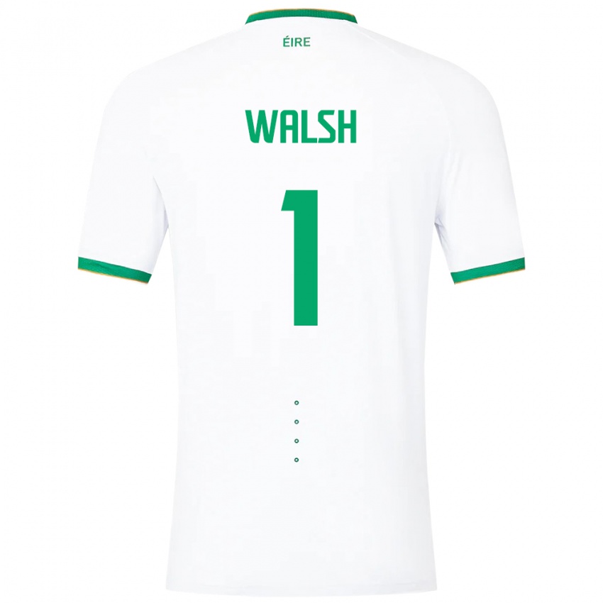 Kinder Irische Conor Walsh #1 Weiß Auswärtstrikot Trikot 24-26 T-Shirt Schweiz