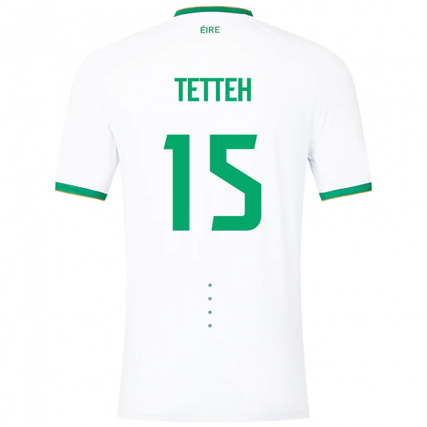 Kinder Irische Gideon Tetteh #15 Weiß Auswärtstrikot Trikot 24-26 T-Shirt Schweiz