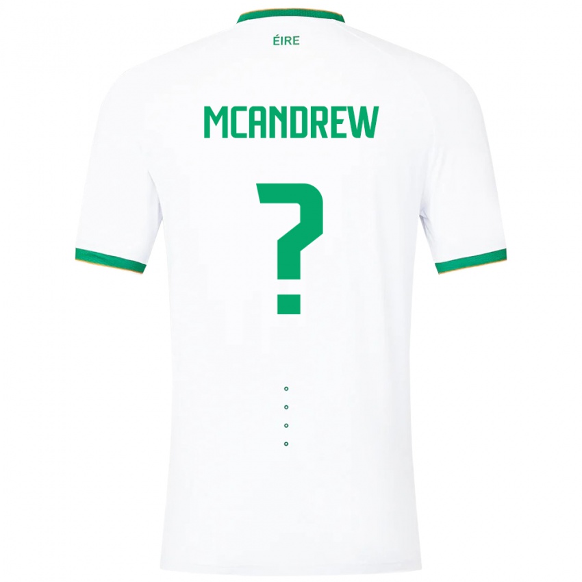 Kinder Irische Niall Mcandrew #0 Weiß Auswärtstrikot Trikot 24-26 T-Shirt Schweiz