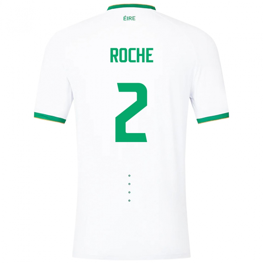 Kinder Irische James Roche #2 Weiß Auswärtstrikot Trikot 24-26 T-Shirt Schweiz