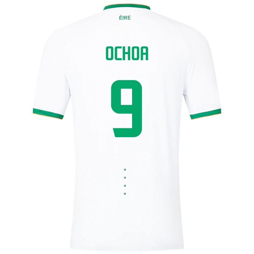 Kinder Irische Aarón Ochoa #9 Weiß Auswärtstrikot Trikot 24-26 T-Shirt Schweiz