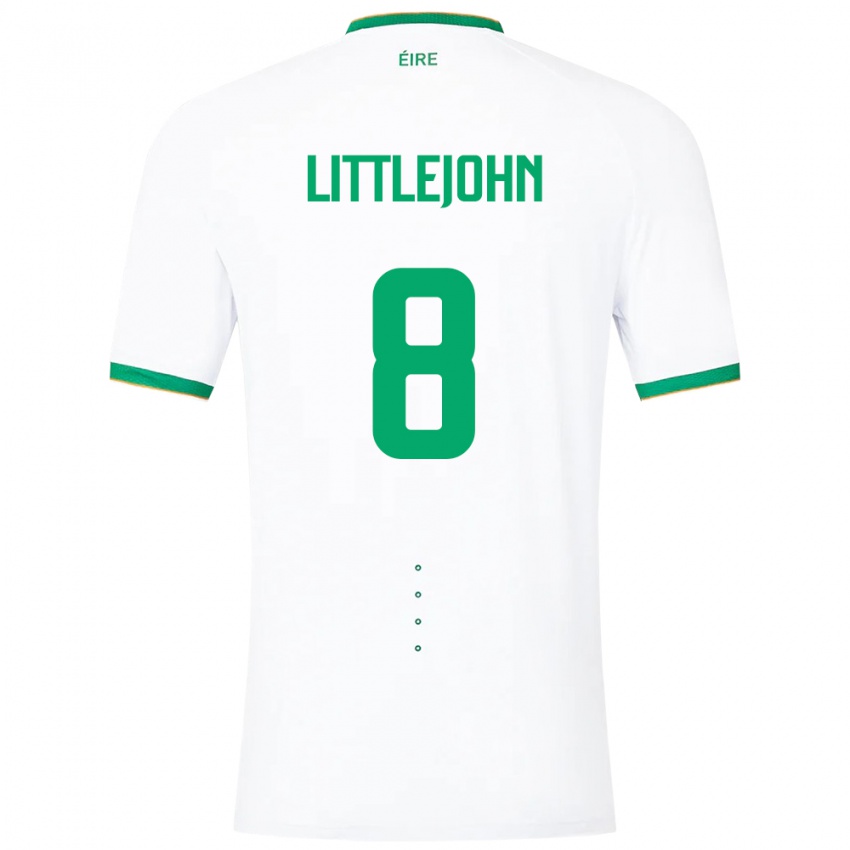 Kinder Irische Ruesha Littlejohn #8 Weiß Auswärtstrikot Trikot 24-26 T-Shirt Schweiz