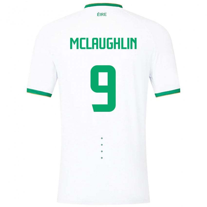 Kinder Irische Erin Mclaughlin #9 Weiß Auswärtstrikot Trikot 24-26 T-Shirt Schweiz