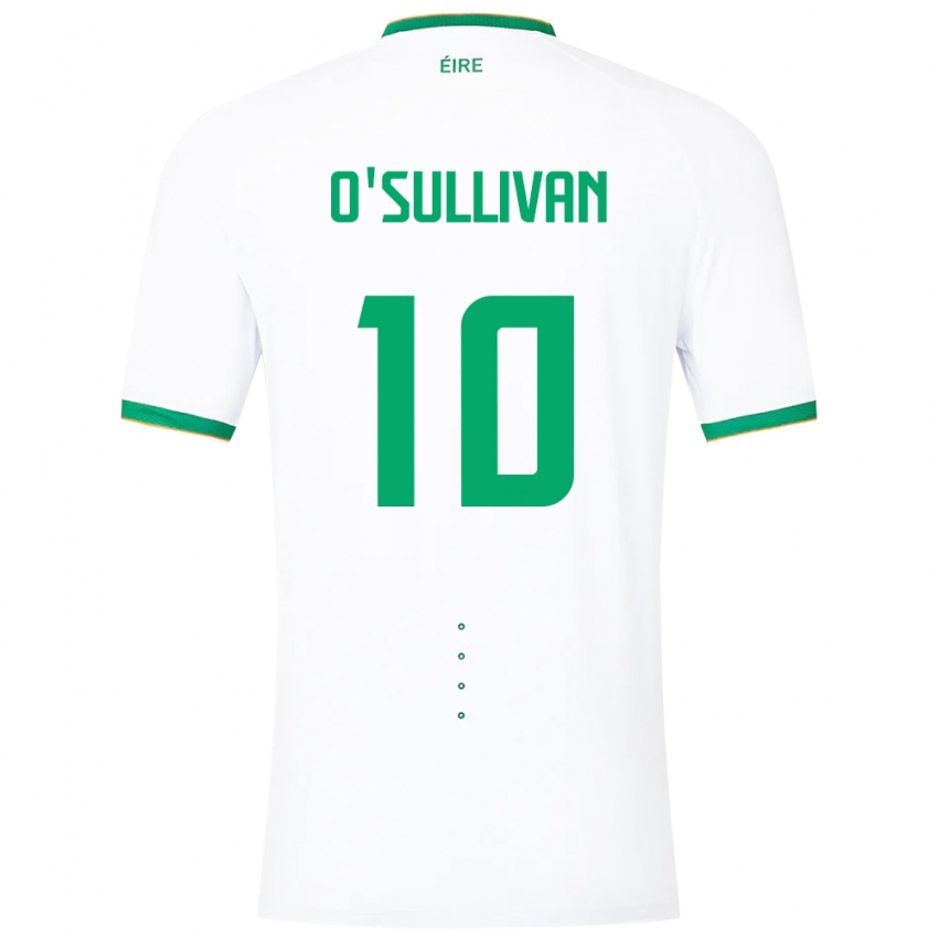 Kinder Irische Denise O'sullivan #10 Weiß Auswärtstrikot Trikot 24-26 T-Shirt Schweiz