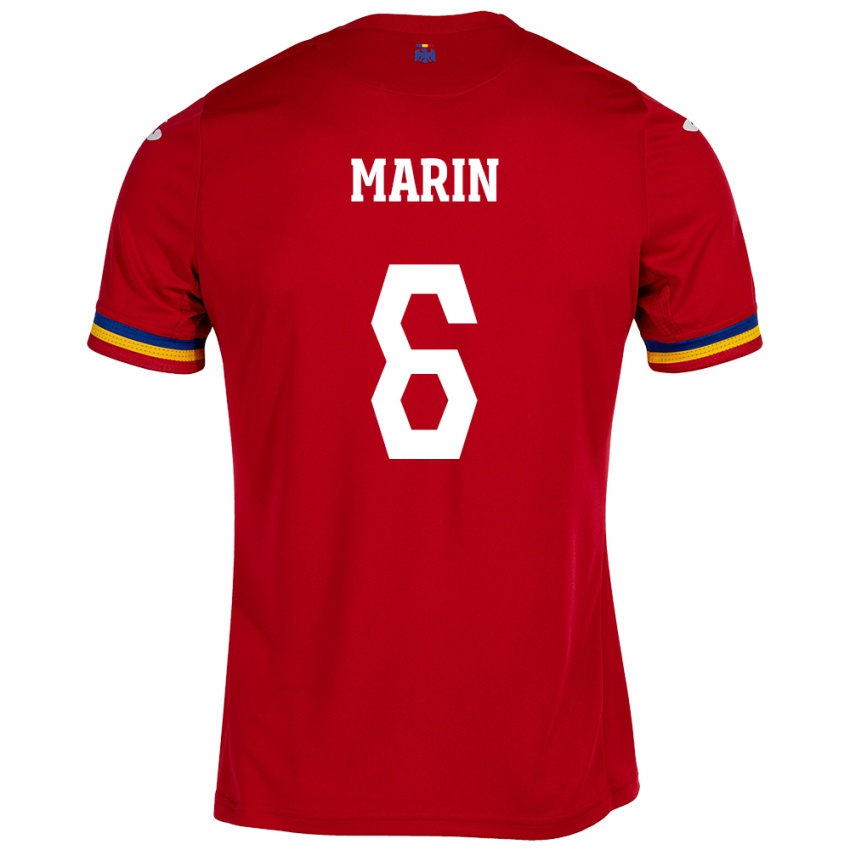 Kinder Rumänische Marius Marin #6 Rot Auswärtstrikot Trikot 24-26 T-Shirt Schweiz