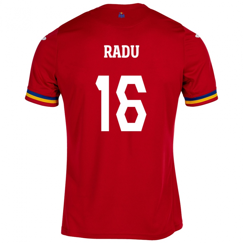 Kinder Rumänische Andrei Radu #16 Rot Auswärtstrikot Trikot 24-26 T-Shirt Schweiz