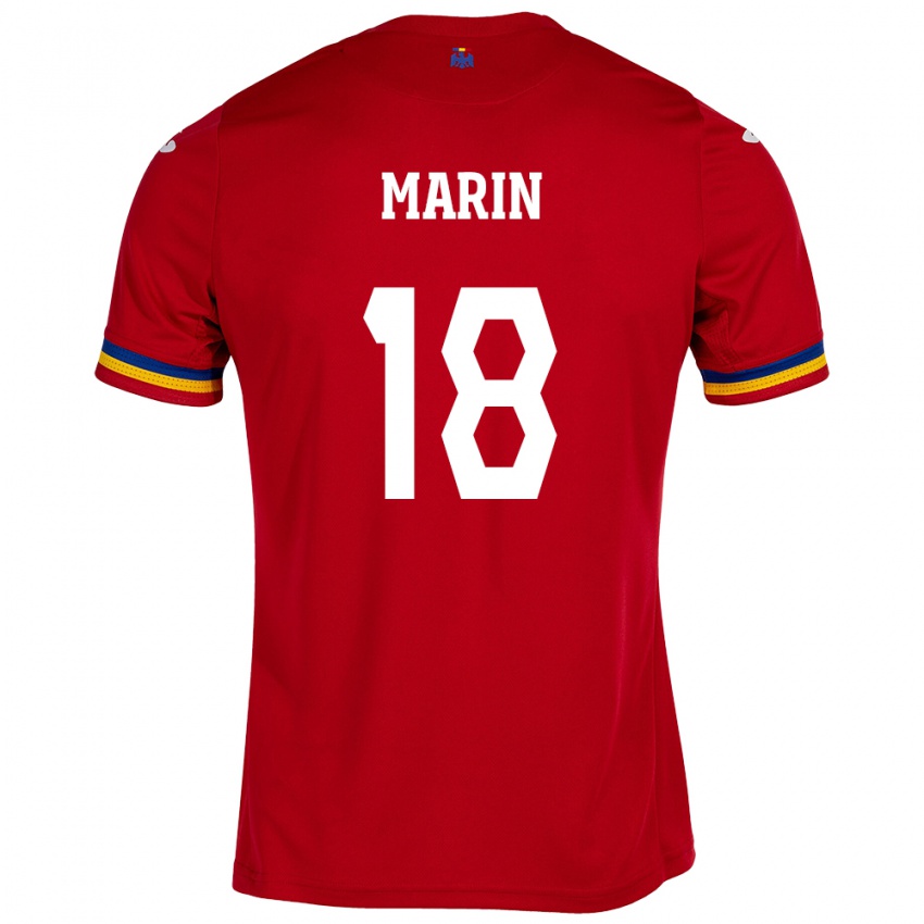 Kinder Rumänische Răzvan Marin #18 Rot Auswärtstrikot Trikot 24-26 T-Shirt Schweiz