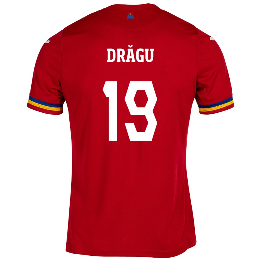 Kinder Rumänische Denis Drăguş #19 Rot Auswärtstrikot Trikot 24-26 T-Shirt Schweiz