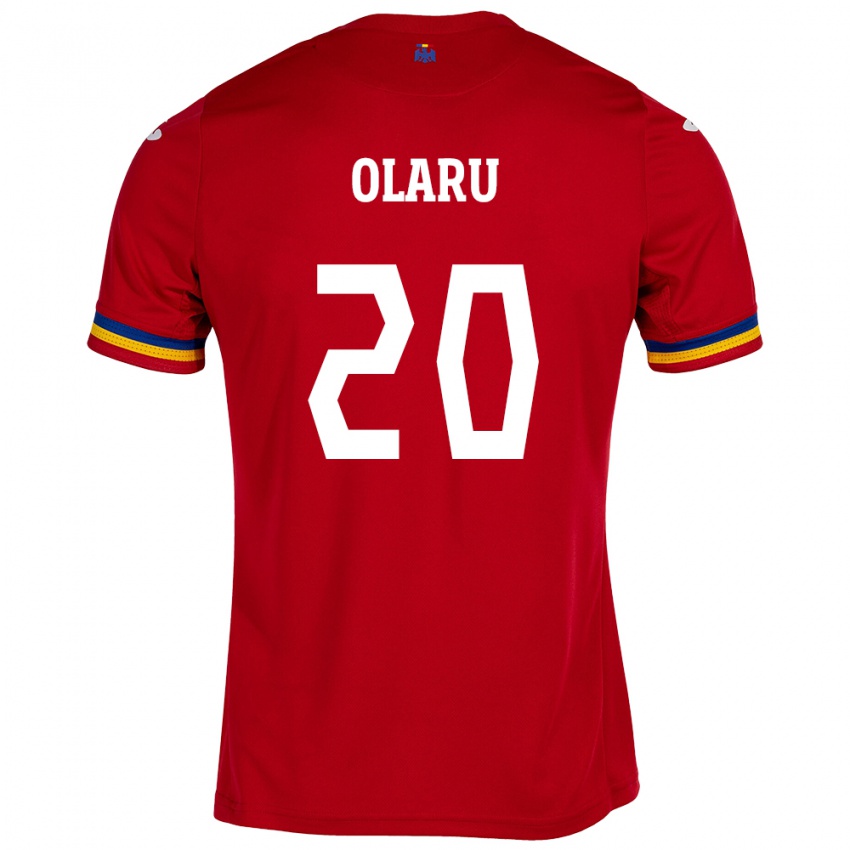 Kinder Rumänische Darius Olaru #20 Rot Auswärtstrikot Trikot 24-26 T-Shirt Schweiz