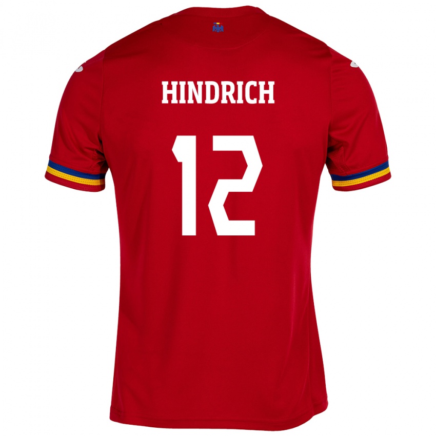 Kinder Rumänische Otto Hindrich #12 Rot Auswärtstrikot Trikot 24-26 T-Shirt Schweiz