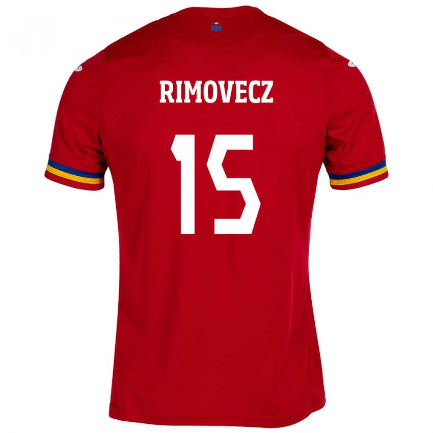 Kinder Rumänische Sergiu Rimovecz #15 Rot Auswärtstrikot Trikot 24-26 T-Shirt Schweiz