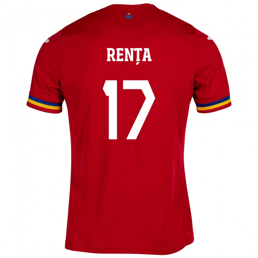 Kinder Rumänische Denis Rența #17 Rot Auswärtstrikot Trikot 24-26 T-Shirt Schweiz