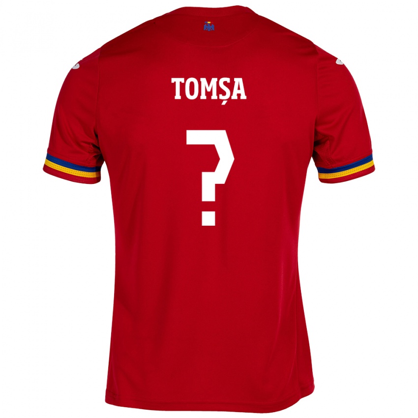 Kinder Rumänische Troy Tomșa #0 Rot Auswärtstrikot Trikot 24-26 T-Shirt Schweiz