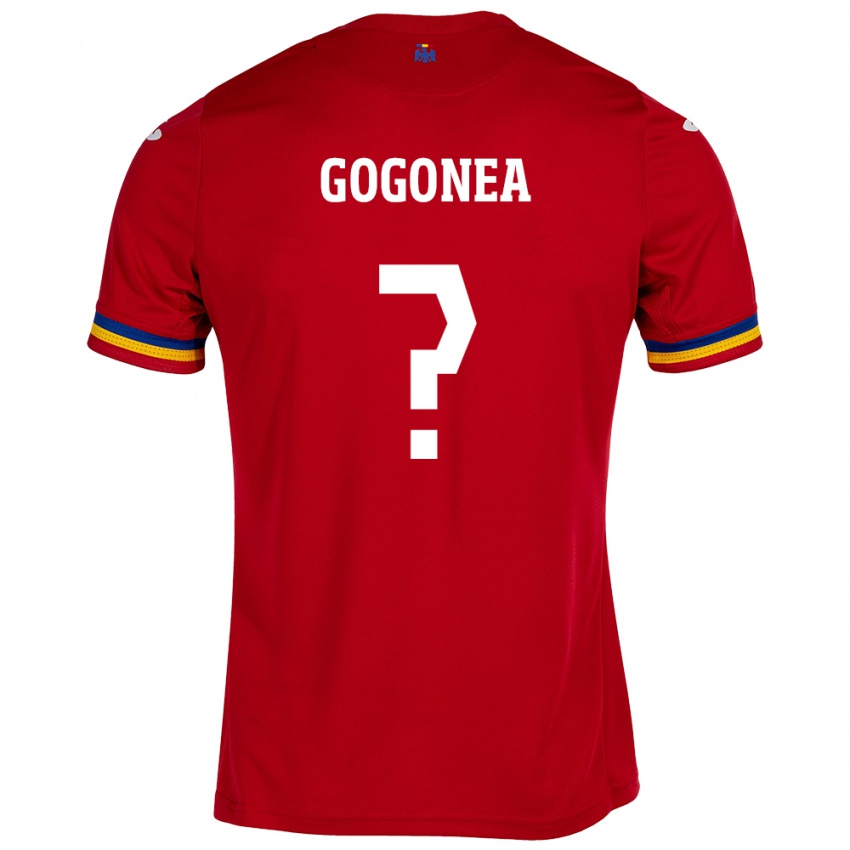 Kinder Rumänische Raul Gogonea #0 Rot Auswärtstrikot Trikot 24-26 T-Shirt Schweiz