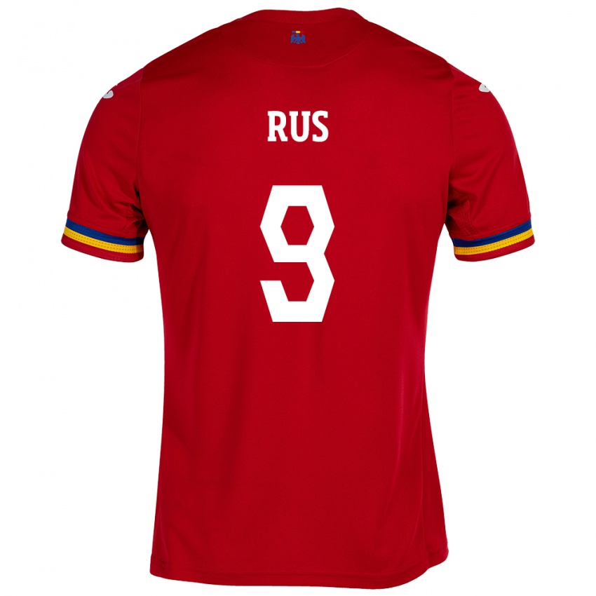 Kinder Rumänische Laura Rus #9 Rot Auswärtstrikot Trikot 24-26 T-Shirt Schweiz