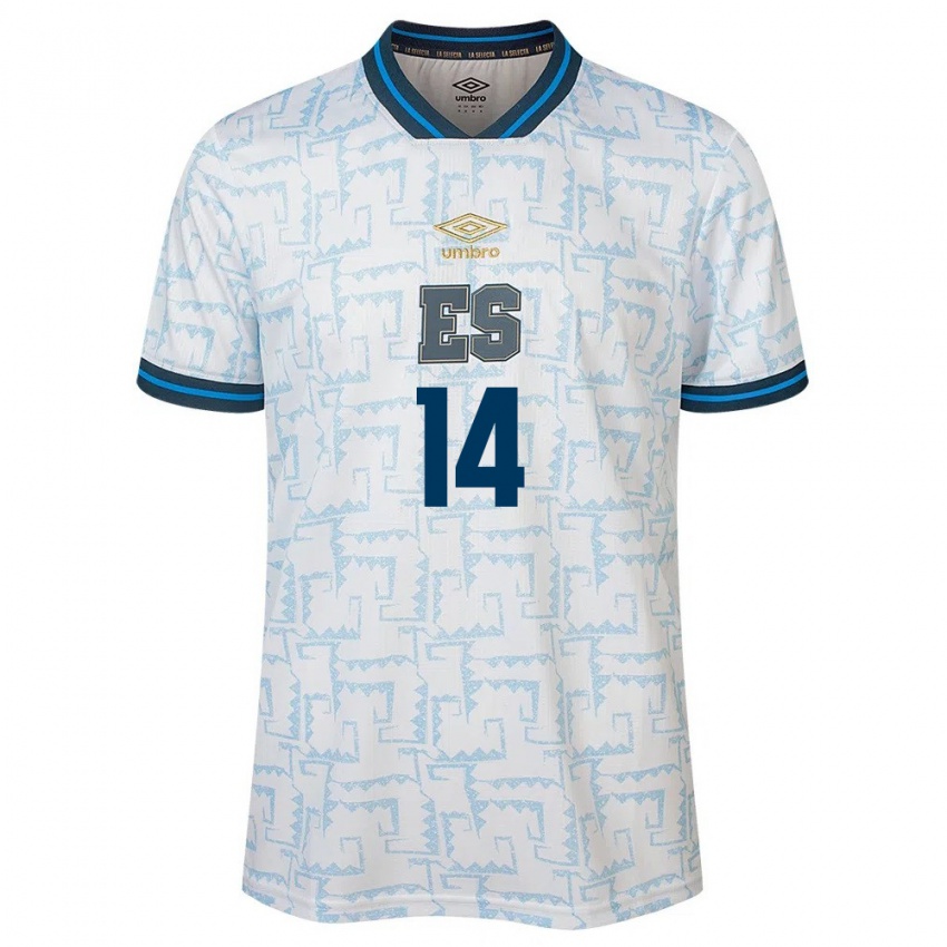 Kinder El Salvador Karen Reyes #14 Weiß Auswärtstrikot Trikot 24-26 T-Shirt Schweiz