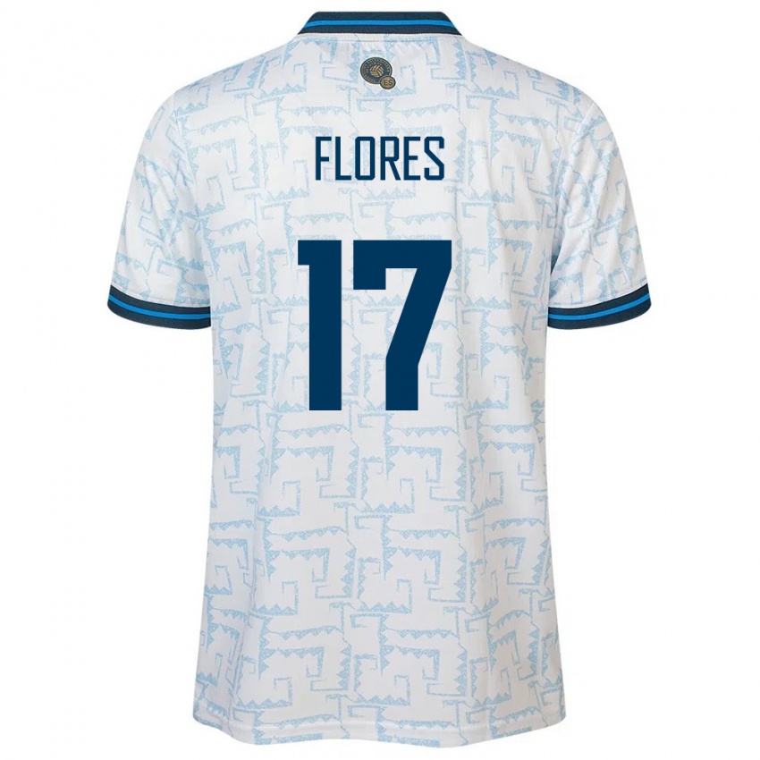 Kinder El Salvador Diego Flores #17 Weiß Auswärtstrikot Trikot 24-26 T-Shirt Schweiz