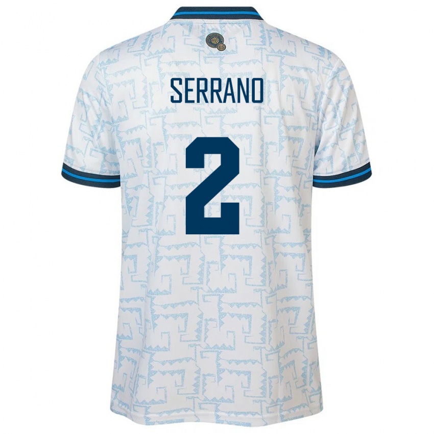 Kinder El Salvador Alejandro Serrano #2 Weiß Auswärtstrikot Trikot 24-26 T-Shirt Schweiz