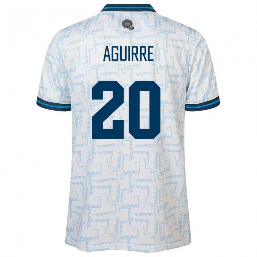 Kinder El Salvador Jonathan Aguirre #20 Weiß Auswärtstrikot Trikot 24-26 T-Shirt Schweiz