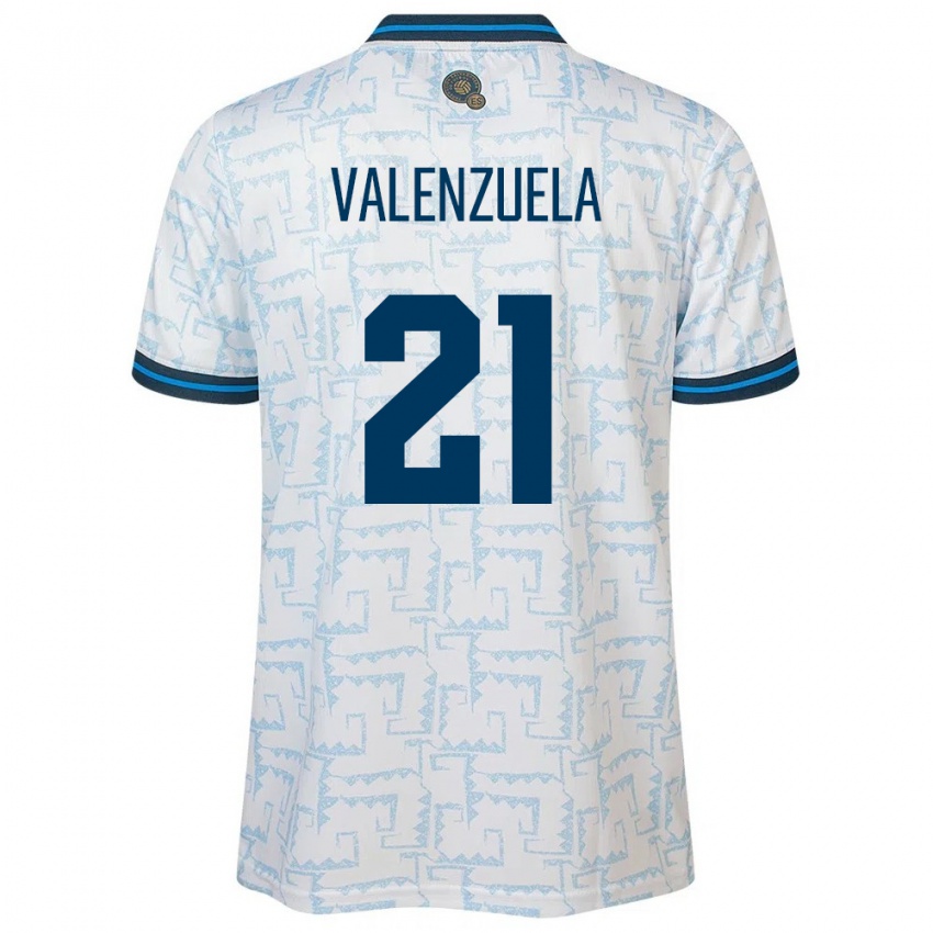 Kinder El Salvador Ana Valenzuela #21 Weiß Auswärtstrikot Trikot 24-26 T-Shirt Schweiz