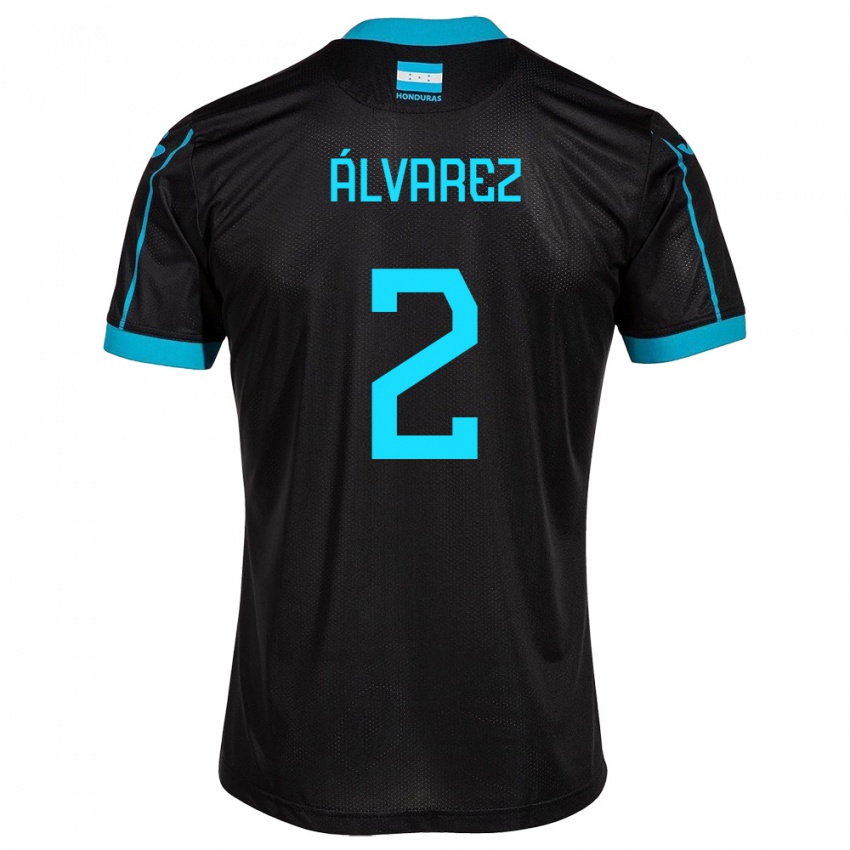 Kinder Honduras Kevin Álvarez #2 Schwarz Auswärtstrikot Trikot 24-26 T-Shirt Schweiz