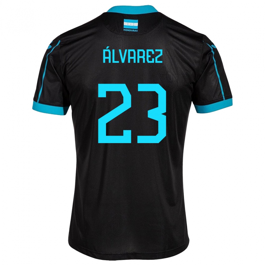 Kinder Honduras Jorge Álvarez #23 Schwarz Auswärtstrikot Trikot 24-26 T-Shirt Schweiz