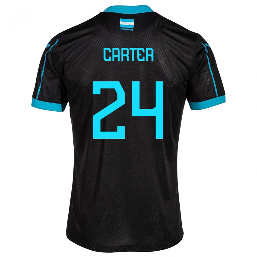 Kinder Honduras Daniel Carter #24 Schwarz Auswärtstrikot Trikot 24-26 T-Shirt Schweiz