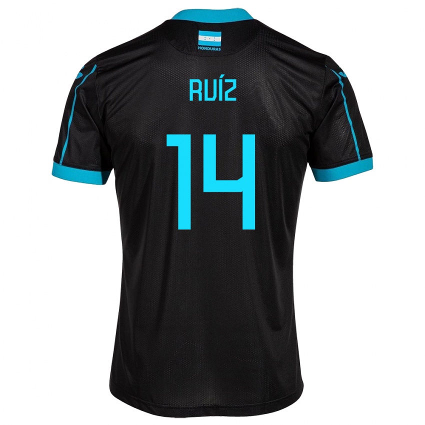 Kinder Honduras David Ruíz #14 Schwarz Auswärtstrikot Trikot 24-26 T-Shirt Schweiz