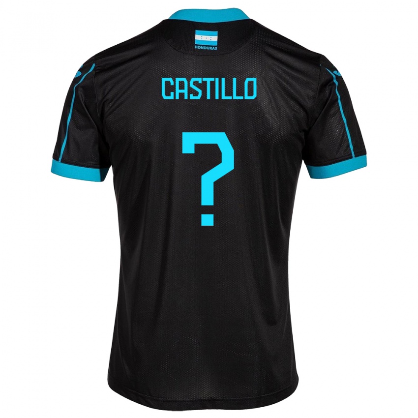 Kinder Honduras Jeferson Castillo #0 Schwarz Auswärtstrikot Trikot 24-26 T-Shirt Schweiz