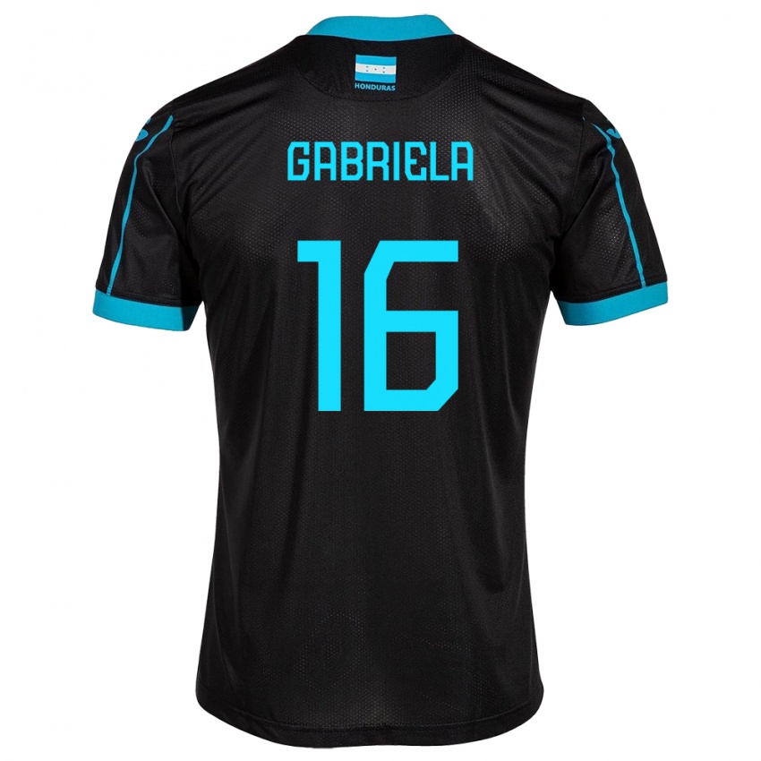 Kinder Honduras Gabriela García #16 Schwarz Auswärtstrikot Trikot 24-26 T-Shirt Schweiz