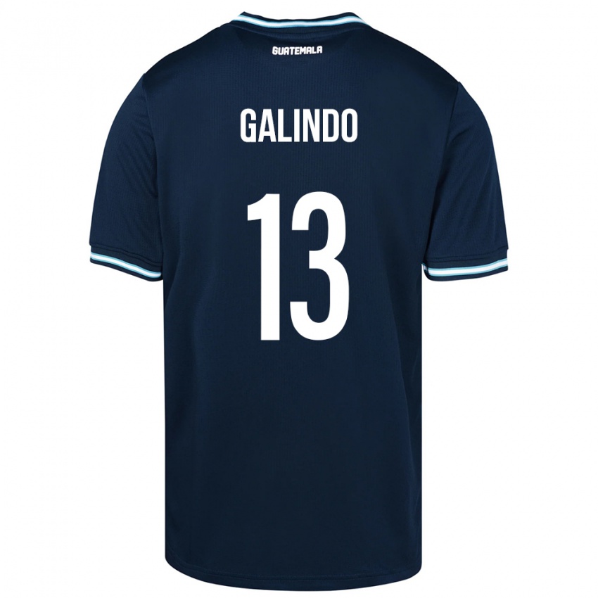 Kinder Guatemala Alejandro Galindo #13 Blau Auswärtstrikot Trikot 24-26 T-Shirt Schweiz