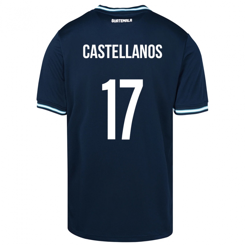 Kinder Guatemala Óscar Castellanos #17 Blau Auswärtstrikot Trikot 24-26 T-Shirt Schweiz