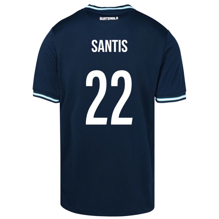 Kinder Guatemala Diego Santis #22 Blau Auswärtstrikot Trikot 24-26 T-Shirt Schweiz